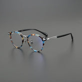 Cumulus Vintage Acetate Glasses Frame Round Frames Southood Blue Leopard